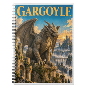 Gargoyle, Gothic Fantasy Monster Notebook