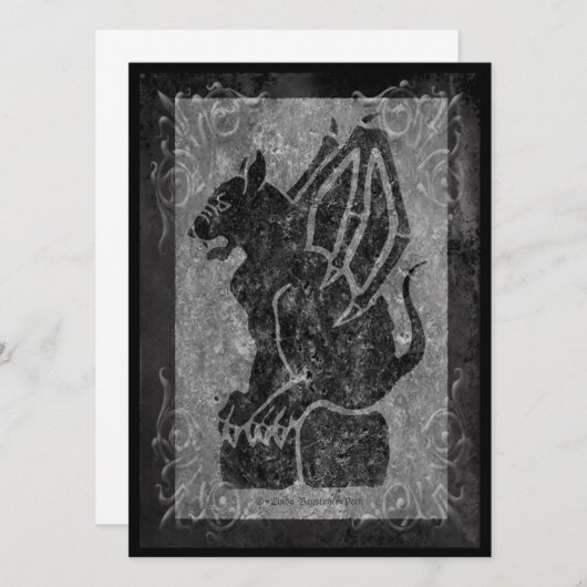 Gargoyle Gray Stone Scrolls (Front/Back)