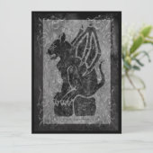 Gargoyle Gray Stone Scrolls (Standing Front)