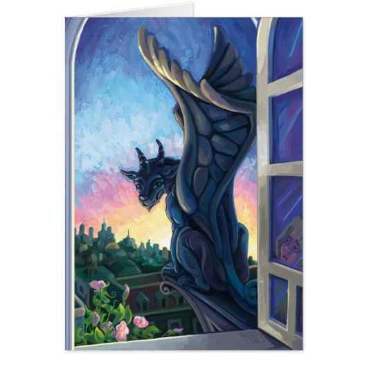 Gargoyle Guardian Fantasy Art (Front)