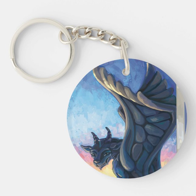 Gargoyle Guardian Keychain (Front)