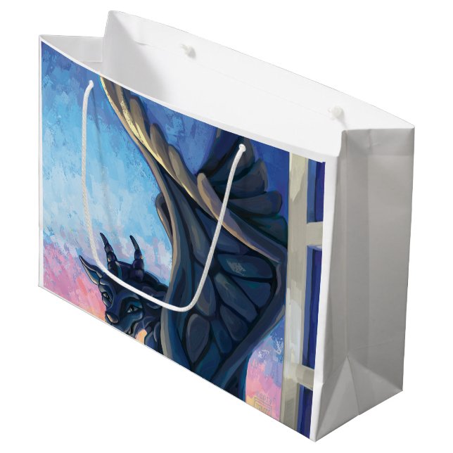 Gargoyle Guardian Large Gift Bag (Front Angled)