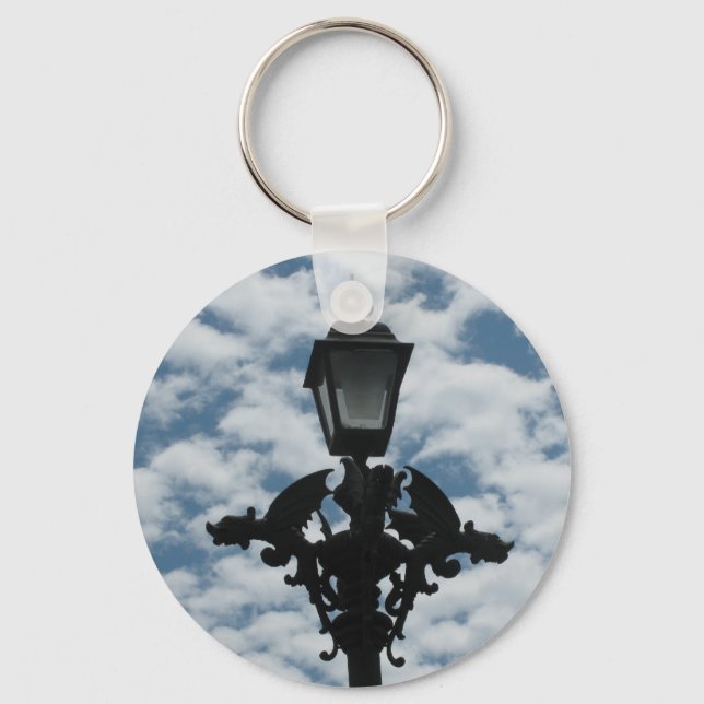 Gargoyle Lamppost Keychain (Front)