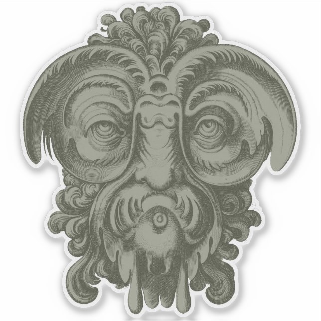 Gargoyle Mask 1 Sticker (Front)