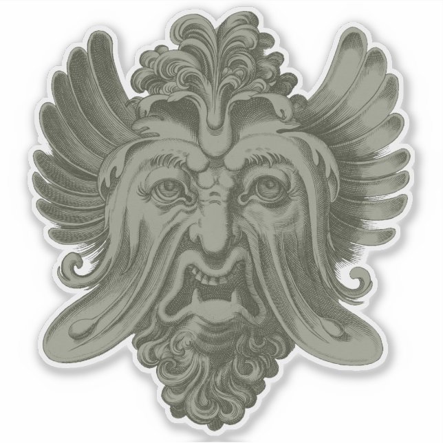 Gargoyle Mask 5 Sticker (Front)