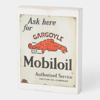 Gargoyle Mobiloil Authorized Service vintage sign