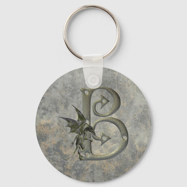 Gargoyle Monogram B Keychain (Front)