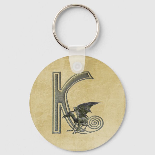 Gargoyle Monogram K Keychain (Front)