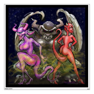 Gargoyle n Dark Fae Wall Decal