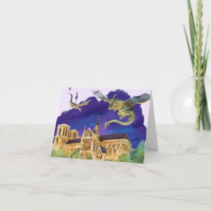 Gargoyle Notre Dame - Paris Blank Card