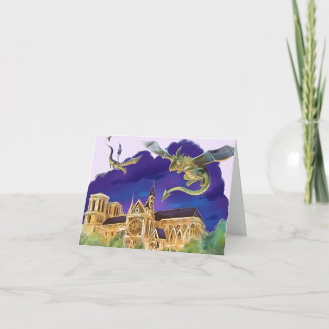 Gargoyle Notre Dame - Paris Blank Card (Front)