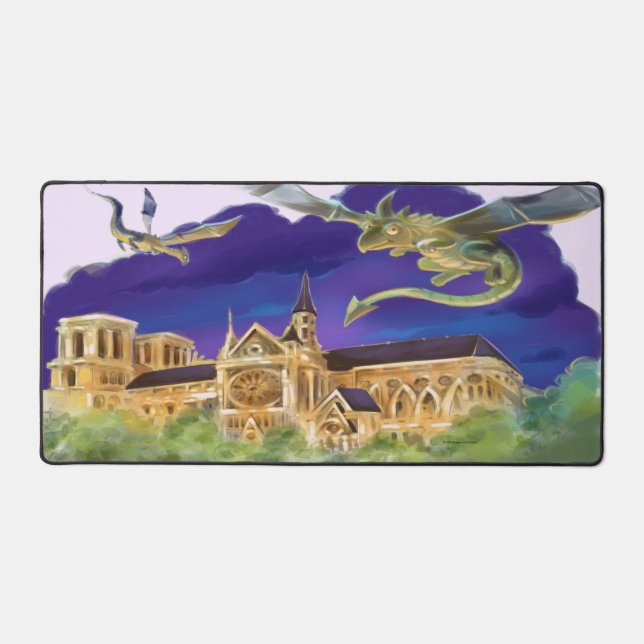 Gargoyle Notre Dame - Paris Desk Mat (Front)