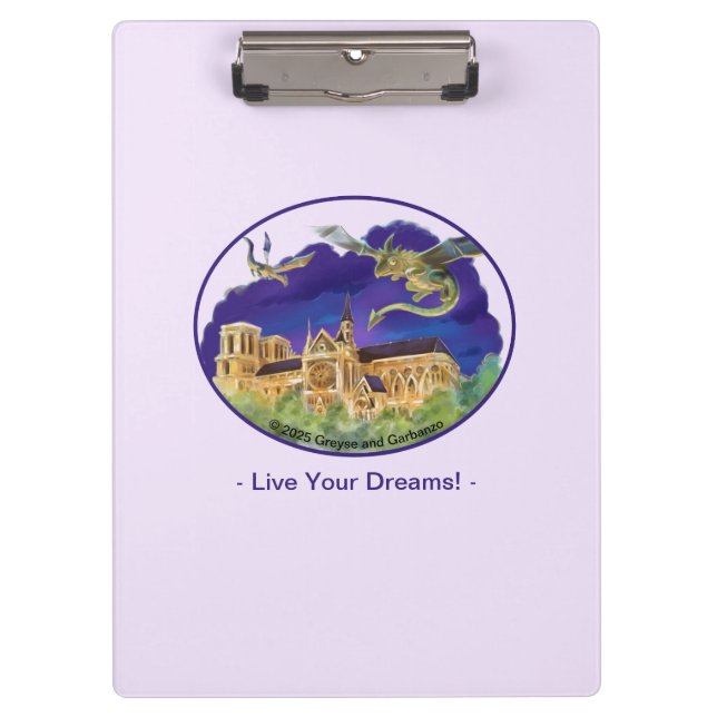 Gargoyle Notre Dame - Paris Dreams Clipboard  (Front)