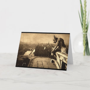 Gargoyle Notre Dame, Paris France 1912 Vintage Card
