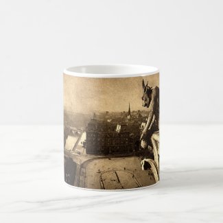 Gargoyle Notre Dame, Paris France 1912 Vintage Coffee Mug