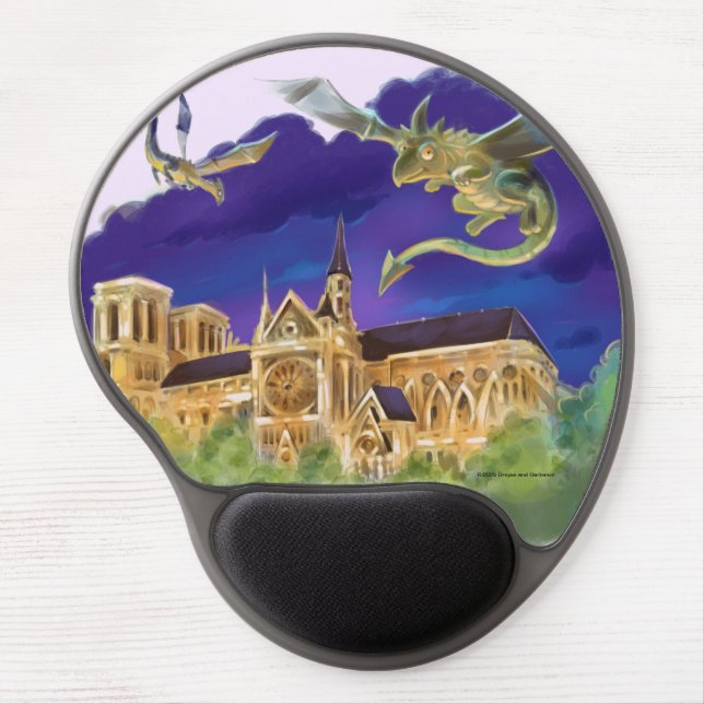 Gargoyle Notre Dame - Paris Gel Mouse Pad (Front)