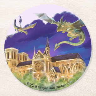 Gargoyle Notre Dame - Paris Paper Coasters (6)