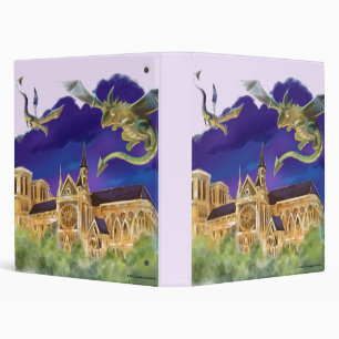 Gargoyle Notre Dame - Paris Scrapbook/Album 3 Ring Binder