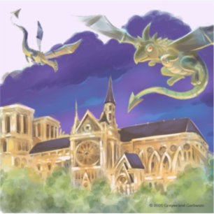 Gargoyle Notre Dame - Paris Vinyl Sticker
