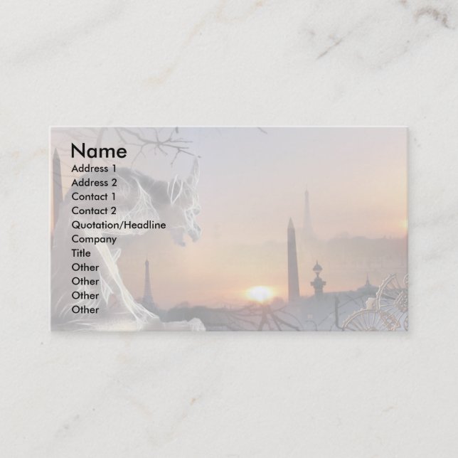 Gargoyle of Notre-Dame Business Card (Front)