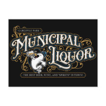 Gargoyle Park Municipal Liquor postcard