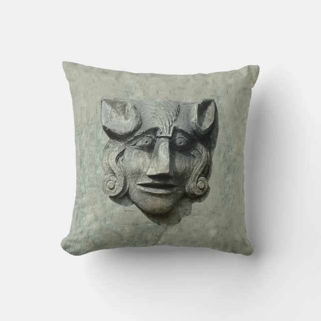 Gargoyle - St. Mary's - Beverley Throw Pillow (Front)
