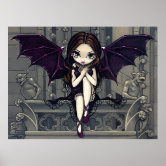 Gargoyles of Notre Dame gothic fairy Art Print