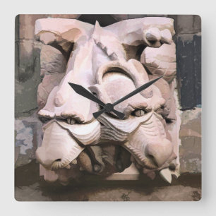 GARGOYLES SQUARE WALL CLOCK