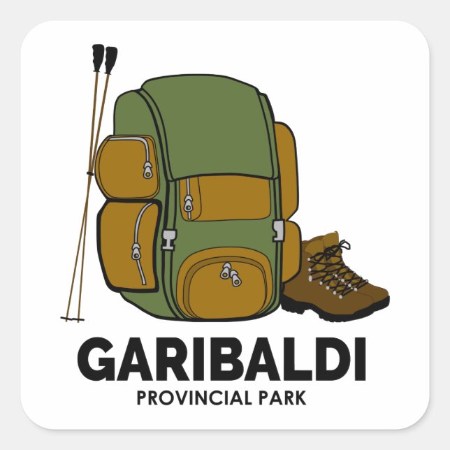 Garibaldi Provincial Park Backpack Square Sticker (Front)