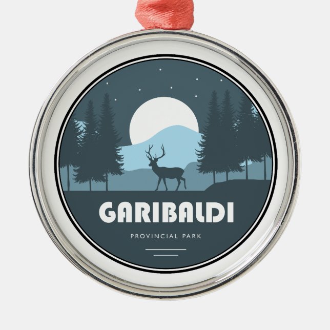 Garibaldi Provincial Park Deer Metal Ornament (Front)