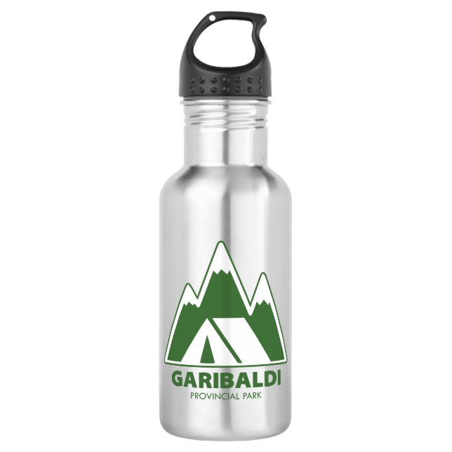 Garibaldi Provincial Park Mountains Camping Stainless Steel Water Bottle (Front)