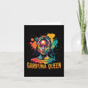 Garifuna Queen Design For Honduras Caribbean Afro Card