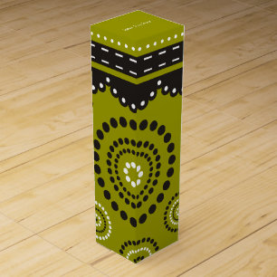 Garland ARTdeco black white + your backgr. color Wine Box