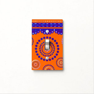 Garland ARTdeco violet blue + your backgr. color Light Switch Cover