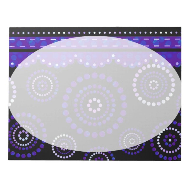 Garland ARTdeco violet blue + your backgr. color Notepad (Front)