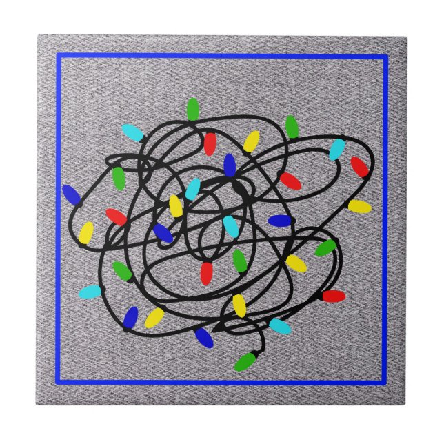 Garland Christmas Lights-87870 Ceramic Tile (Front)