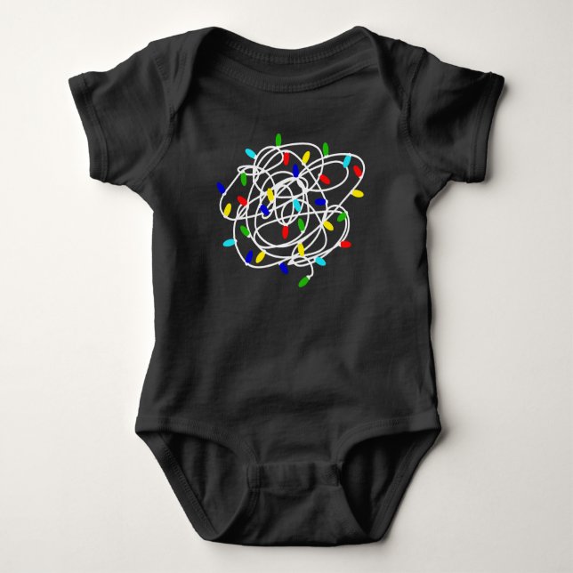 Garland Christmas Lights  Baby Bodysuit (Front)
