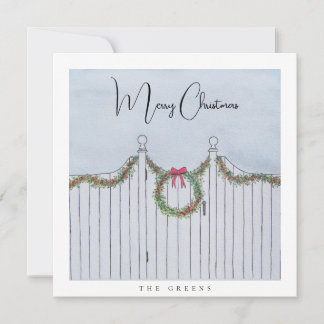 Garland Fence Holiday Card