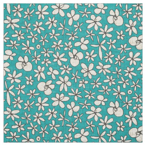 garland flowers blue fabric