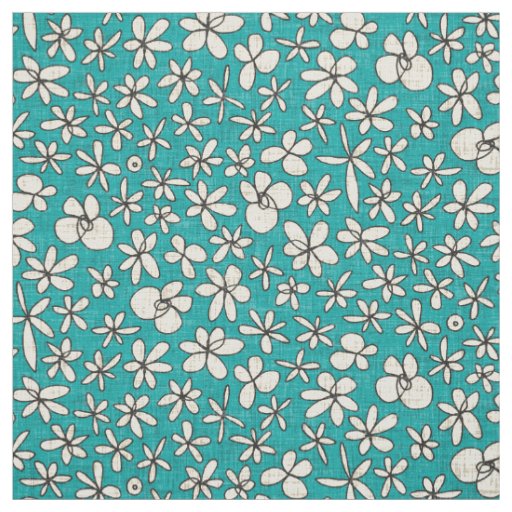 garland flowers blue fabric