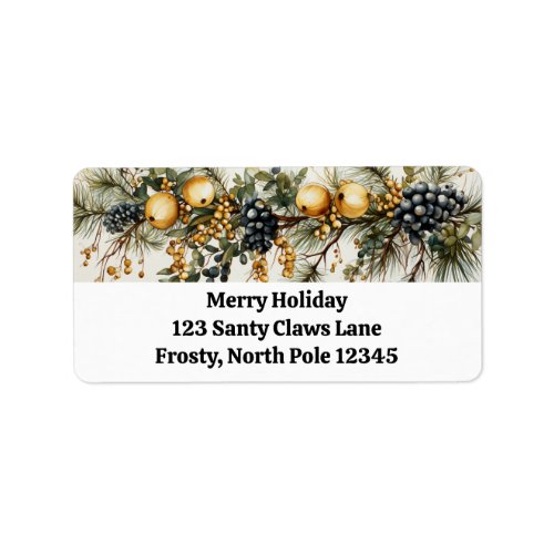 Garland Holiday Treasures Return Address Label