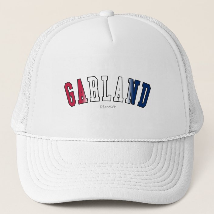 Garland in Texas State Flag Colors Hat
