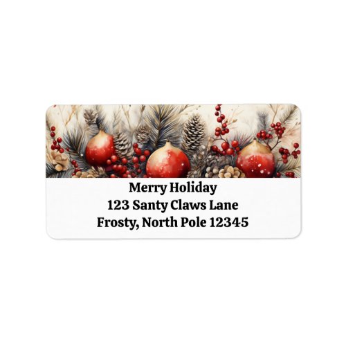 Garland Magic for Christmas Return Address Labels