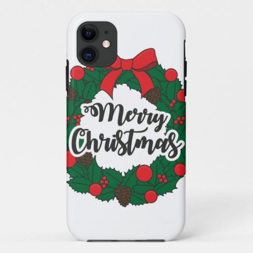 Garland Merry Christmas iPhone 11 Case