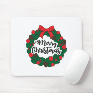 Garland Merry Christmas Mouse Pad