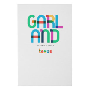 Garland Texas Mid Century, Pop Art, Faux Canvas Print