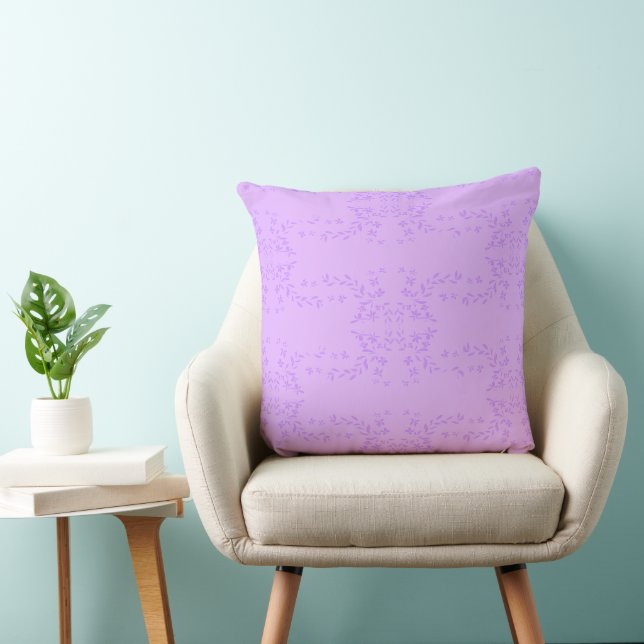 Garlands Lilac Throw Pillow (Chair)