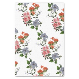 Garlands of Flowers Elegant Tissue Paper