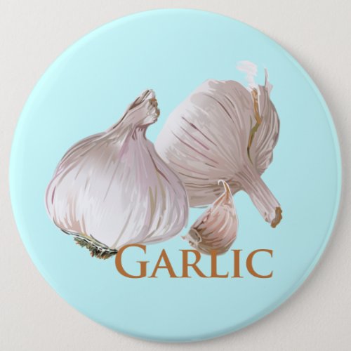 Garlic and Garlic Clove Pinback Button