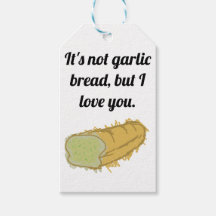 Garlic bread art gift tag